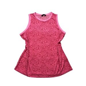 Y2K Glam DOKOTOO Women XL Pink Red Leopard Print‎ Sleeveless Tank Top Shirt